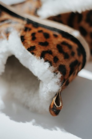 Limited edition leopard slipper boot